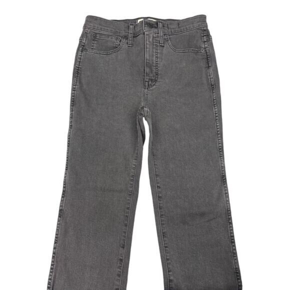 Madewell Stovepipe Straight Slim Leg Charcoal Black High Rise Size 25 - Picture 5 of 9
